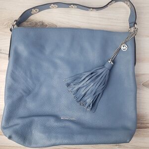 Michael Kors Brooklyn large shoulder bag - beautiful blue periwinkle color